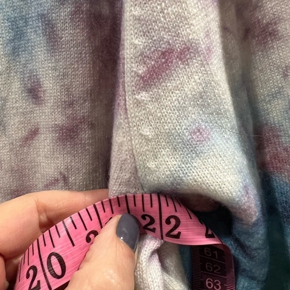 LE SUPERBE NWT revolve cashmere & wool long tie dye cardigan sweater size large - Picture 9 of 11